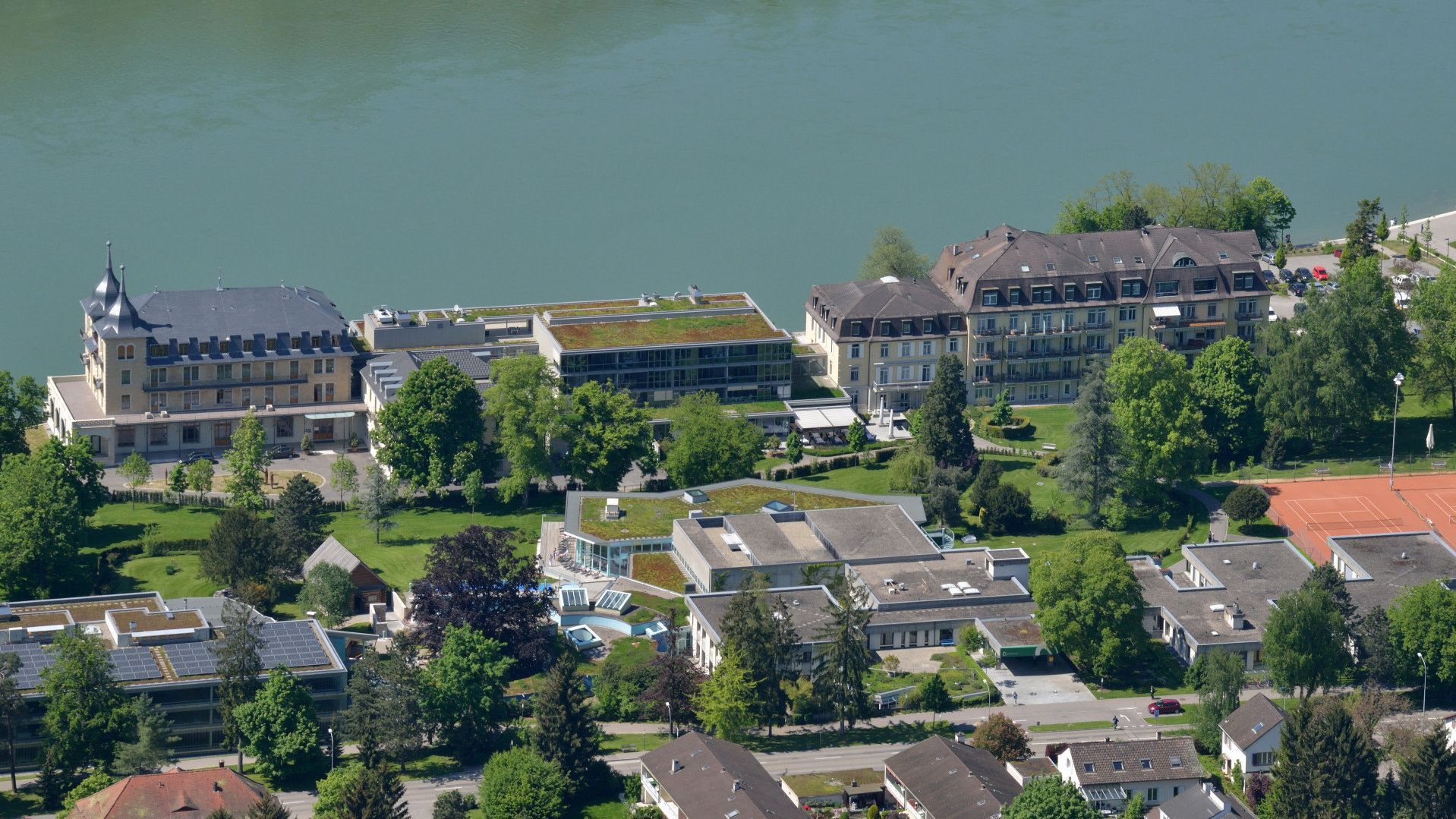 Luftansicht des Parkresort Rheinfelden